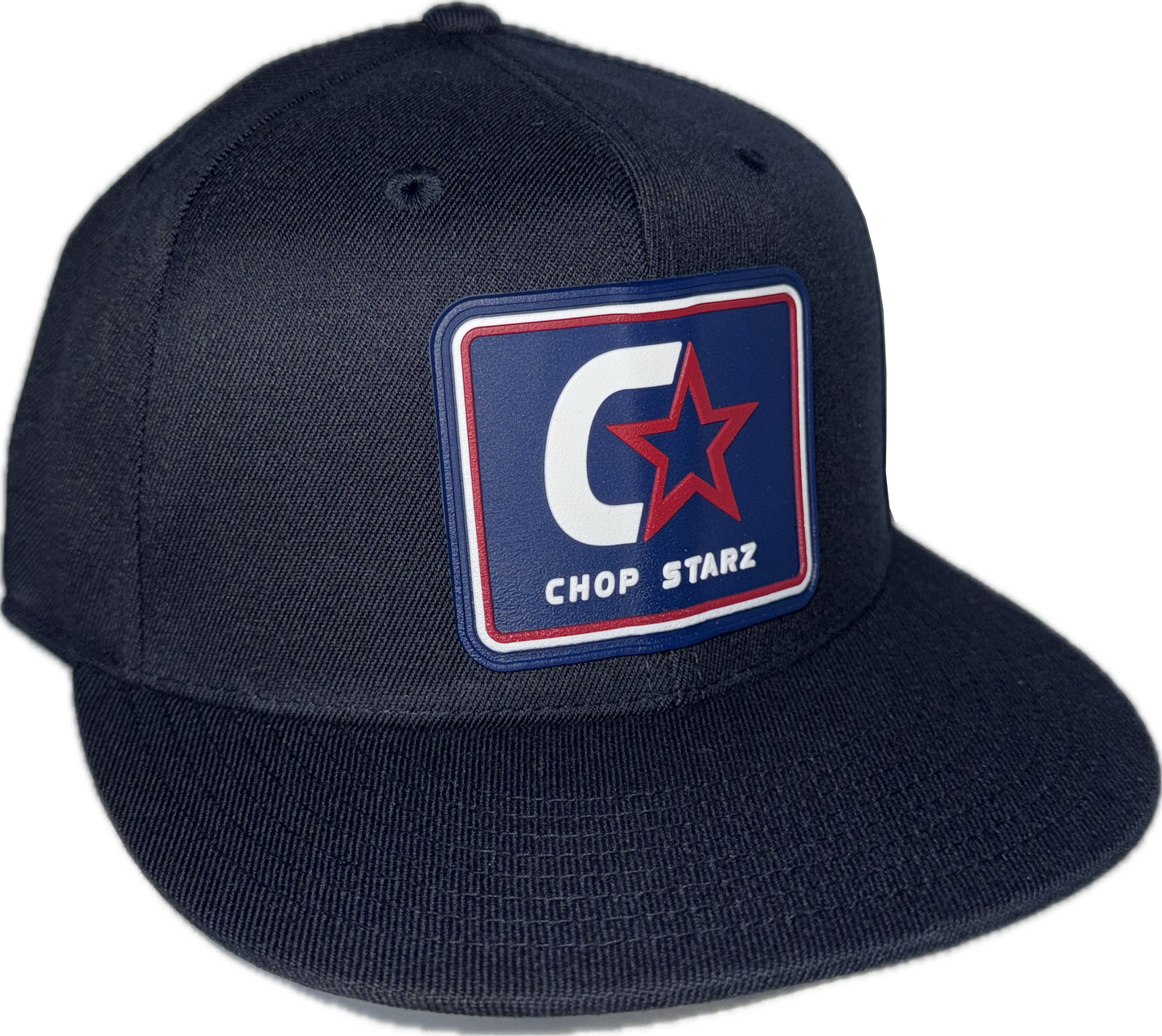 Chop Starz Fitted Flat Bill Hat / Navy